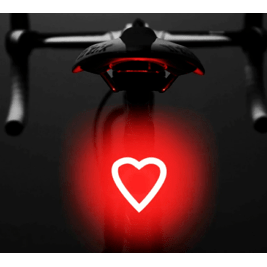 Mini LED Fahrrad Rücklicht Heart